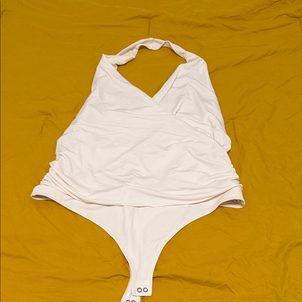 Abercrombie & Fitch Cream Halter Bodysuit